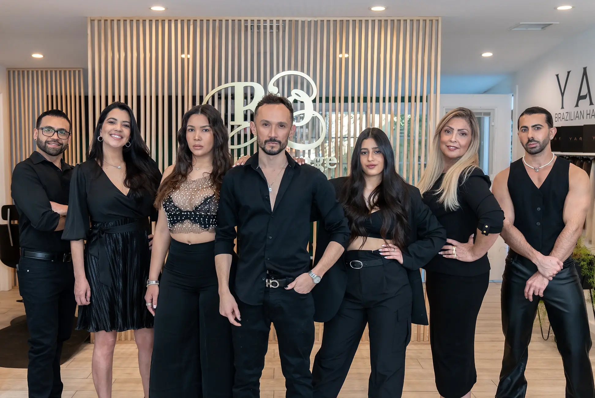 Carlos Átila and his professional salon team